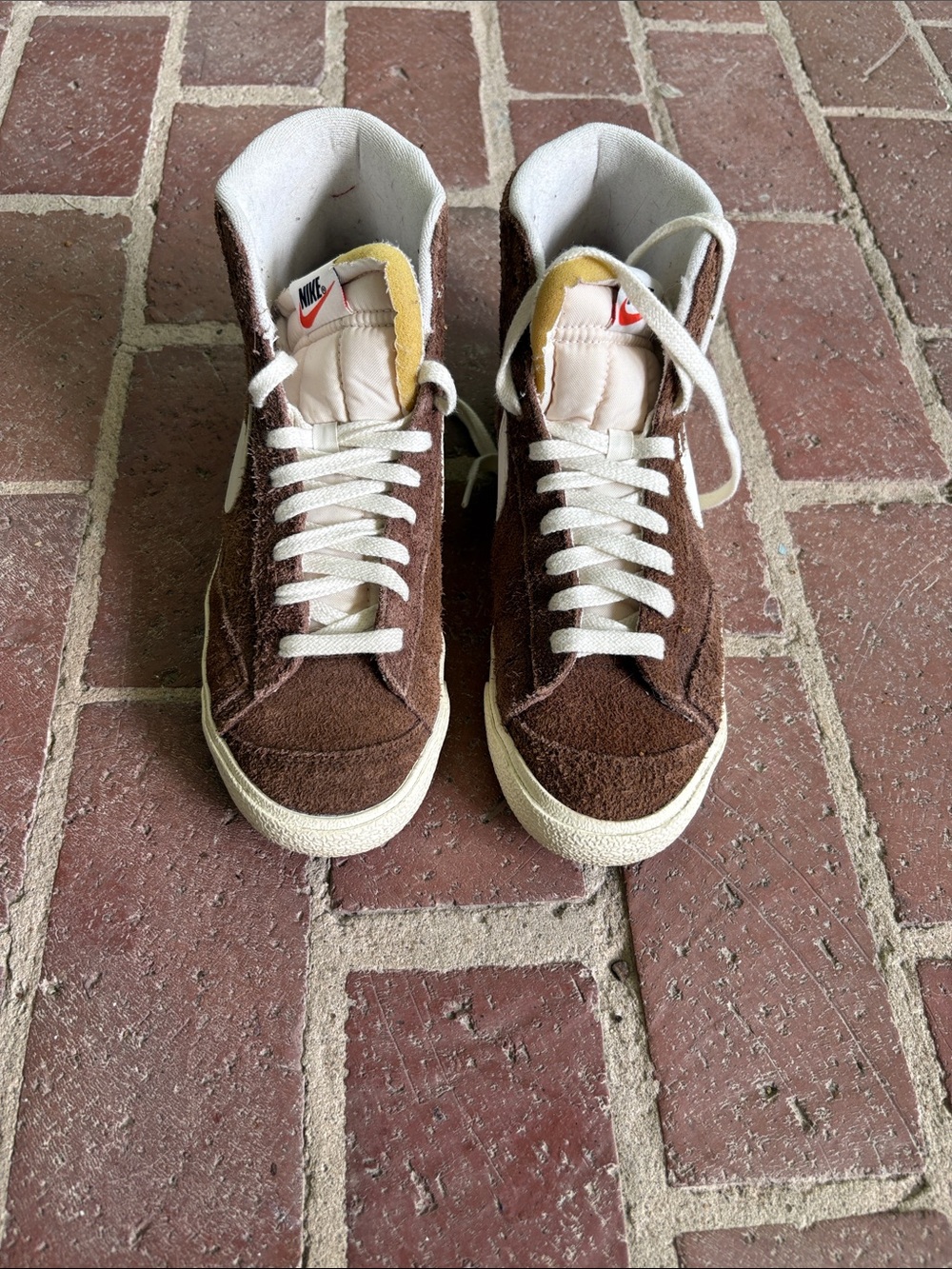Nike Brown Suede High-Top Sneakers “Cacao WOW” Accents